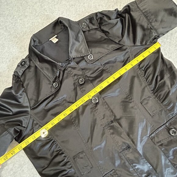 VENEZIA Womens 14/16 Vintage Black Satin Finish Short Sleeve Button Jacket - Picture 6 of 9